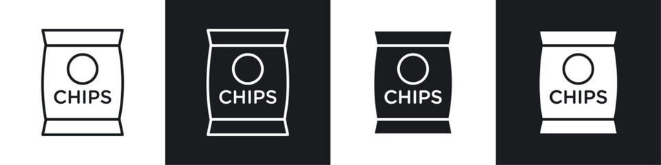 Chips icons graphic vectors