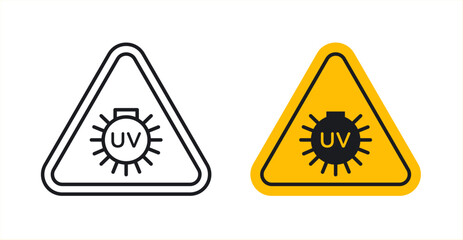 Obraz premium UV light do not look signs graphic vectors