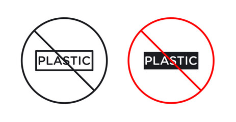 No plastic sign graphic vectors