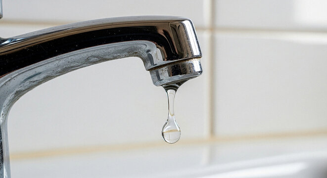 Grifo Goteando con Corrosión y Gota Suspendida