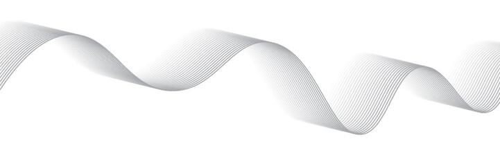 Abstract wave element for design. Digital frequency track equalizer. Stylized line art background. Vector illustration. Wave with lines created using blend tool. Curved wavy line