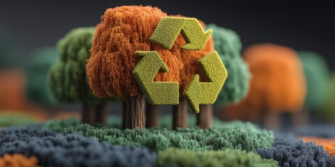 Ecosystem restoration concept for environment day with nature symbolism and tree scenery