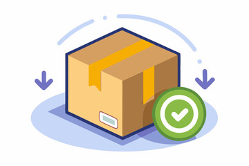 delivery box with return arrow icon