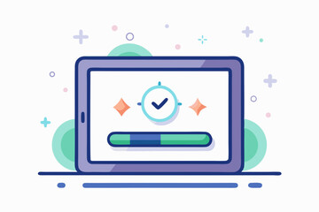 digital learning progress bar tablet screen
