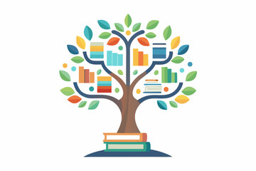 tree of books knowledge symbol