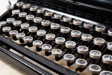 Clavier de machine à écrire ancienne
