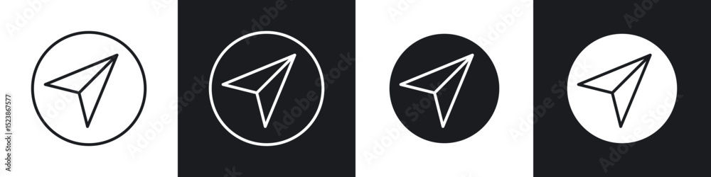 Poster send message icons vector graphics for web designs