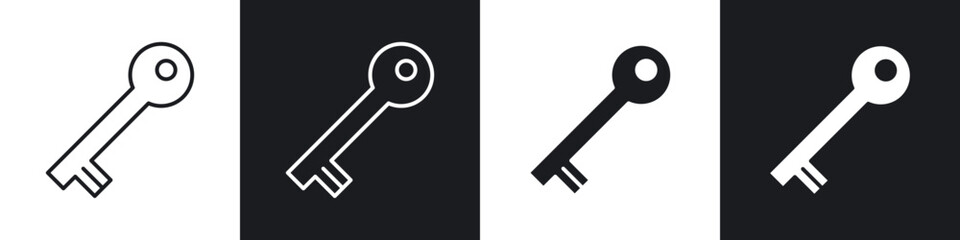 key icons vector graphics for web designs