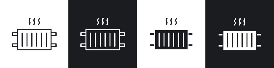 Radiator icons vector graphics for web designs