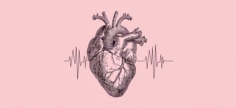 A heart that conforms to human anatomy conveys a sense of medical or health information in its simplicity