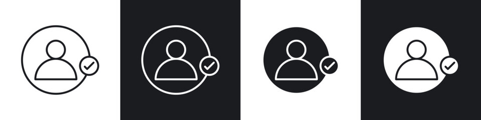 User check icons vector graphics for web designs