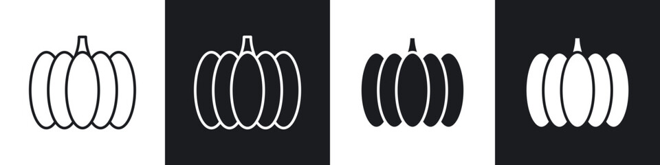 Pumpkin icons vector graphics for web designs