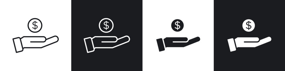 Refund icons vector graphics for web designs