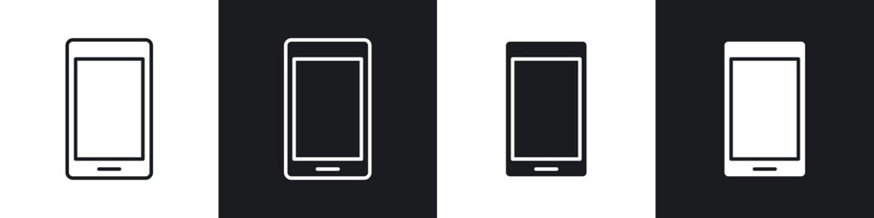 Phone icons vector graphics for web designs