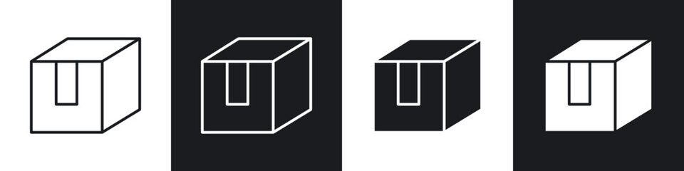 Package icons vector graphics for web designs