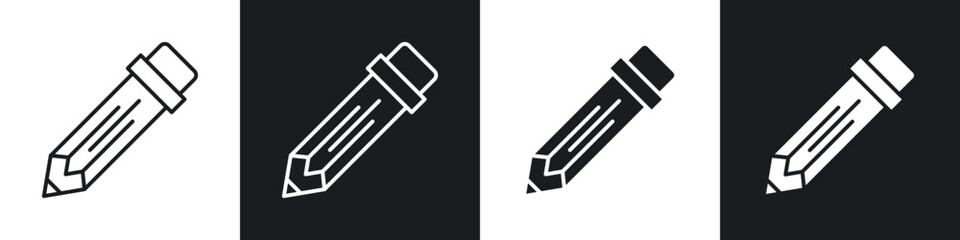Pencil icons vector graphics for web designs