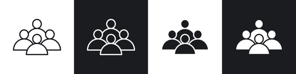 People group icons vector graphics for web designs
