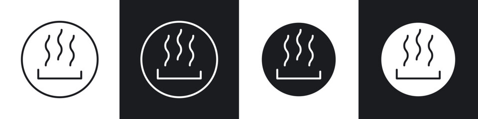 Heat icons vector graphics for web designs