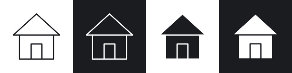 House icons vector graphics for web designs