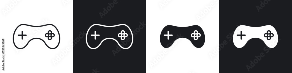 Aufkleber game controller icons vector graphics for web designs