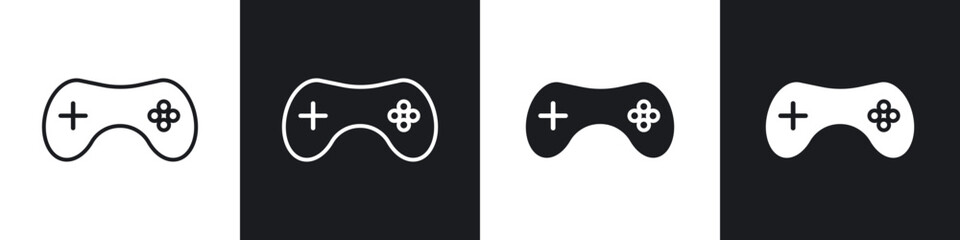 Game controller icons vector graphics for web designs