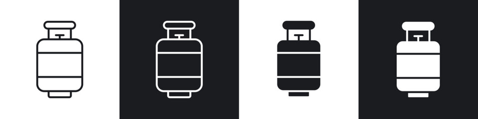 Gas cylinders icons vector graphics for web designs