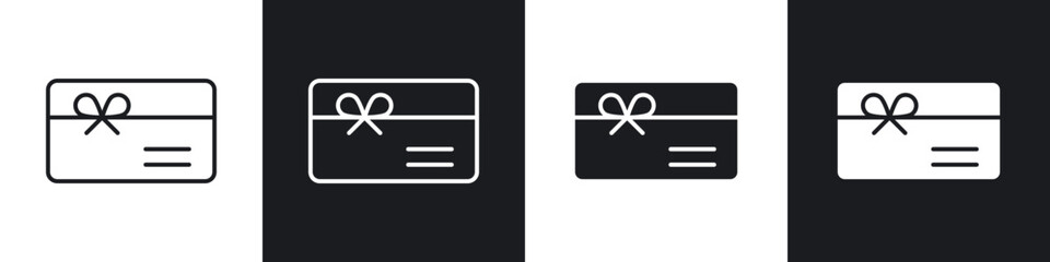 Gift voucher icons vector graphics for web designs