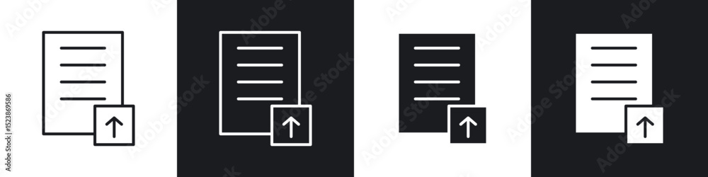 Poster file upload icons vector graphics for web designs