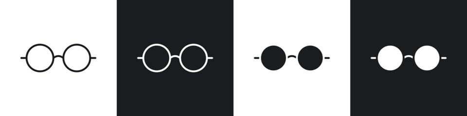 Eye glasses icons vector graphics for web designs