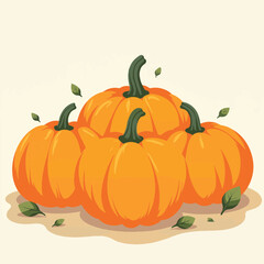 Vibrant pumpkins stacked on textured surface, autumn harvest concept