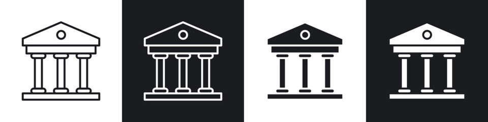 Court icons vector graphics for web designs