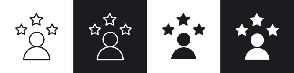 Customer satisfaction icons vector graphics for web designs