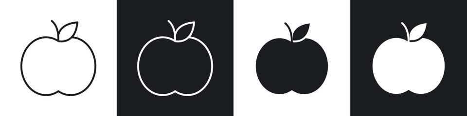 Apple icons vector graphics for web designs