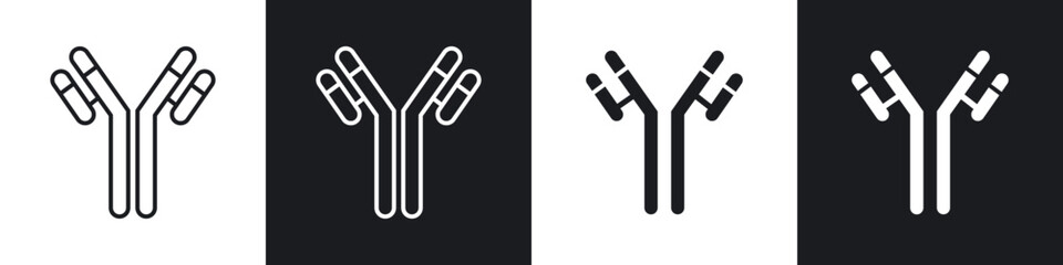 Antibody icons vector graphics for web designs