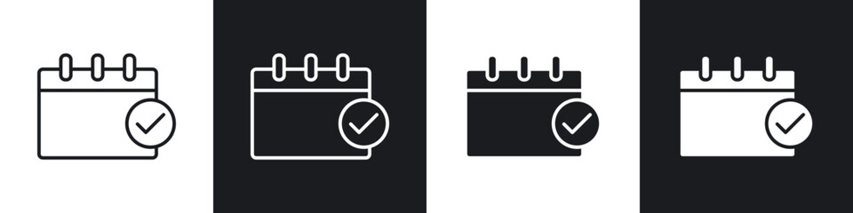 Appointment icons vector graphics for web designs