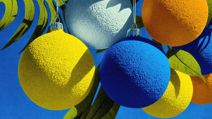 Christmas decorations for branding, social media, winter promotions, greeting cards, posters, banners, and ads