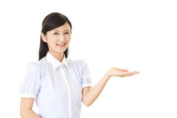 笑顔の女性