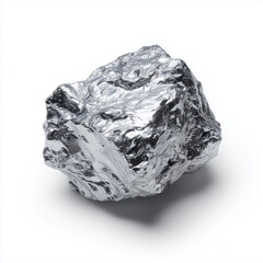 Silver on white background