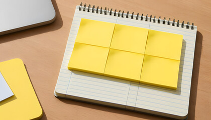 Minimalist yellow paper mockup on gray background — perfect for branding, flyer templates, poster design, or modern stationery presentations in marketing, editorial, and print mockup projects