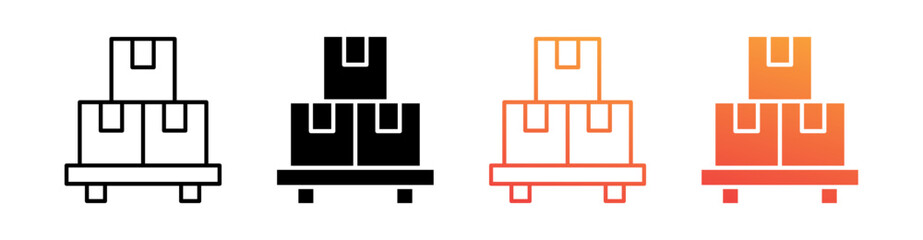 Stocks Multiple Style Icon Set Vector 