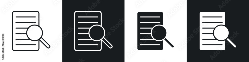 Fototapete Defining icons in solid and stroke graphics