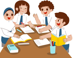 Fototapeta premium Study Group illustration