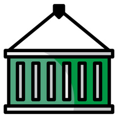 Shipping Container  Icon Element For Design