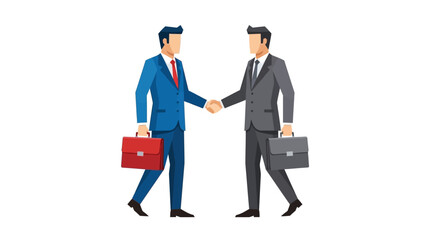 Businessmen Shaking Hands in Formal Attire