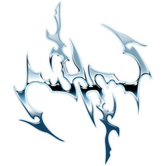 Fototapeta premium Neotribal Chrome Tattoo Design