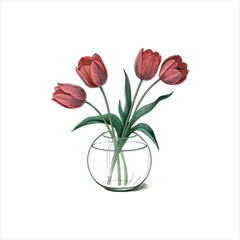Obraz premium tulips in vase