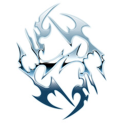 Neotribal Chrome Tattoo Design
