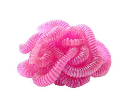 Colorful pink spiral shapes for creative design projects