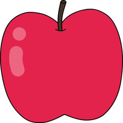 red apple on a white background