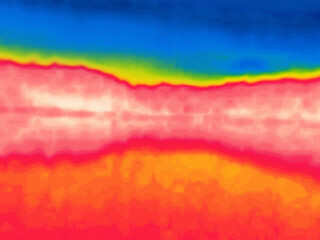 A summer day. Forest over a quiet lake, calm waters